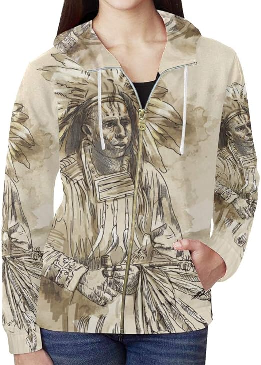 native american zip up hoodie