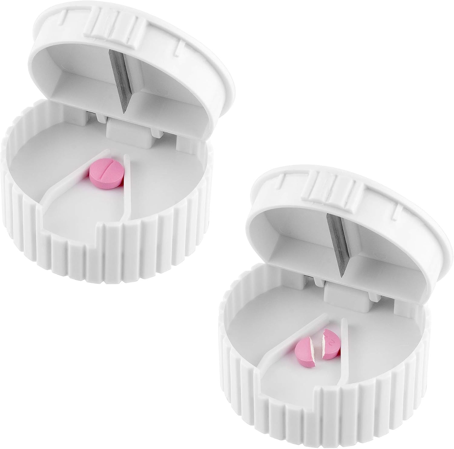 Tabtime 3 in 1 Pill Cutter & Pill Splitter, Compact, Portable Pill Crusher & Tablet Crusher with 2 Compartments, Splits - Image 4