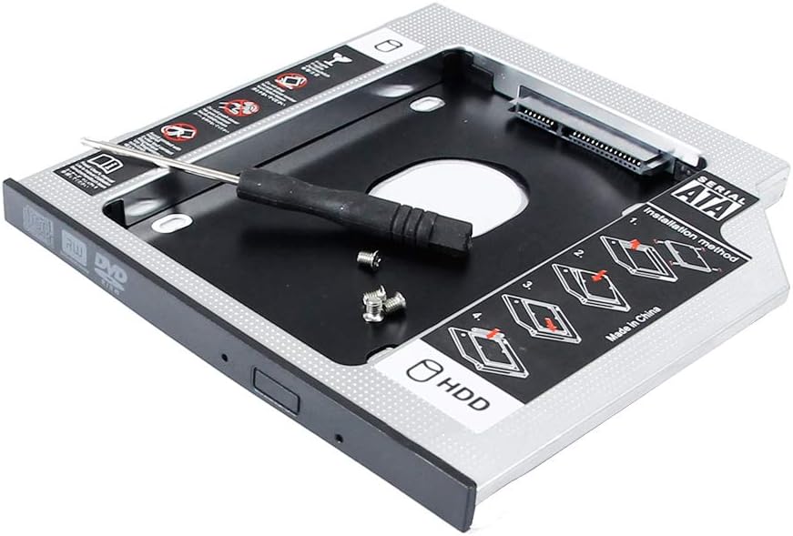 Caddy Per Secondo Hard Disk 2.5" Per IBM Thinkpad T430s, T420s, T400, T500, Nero, SATA III - Foto 3