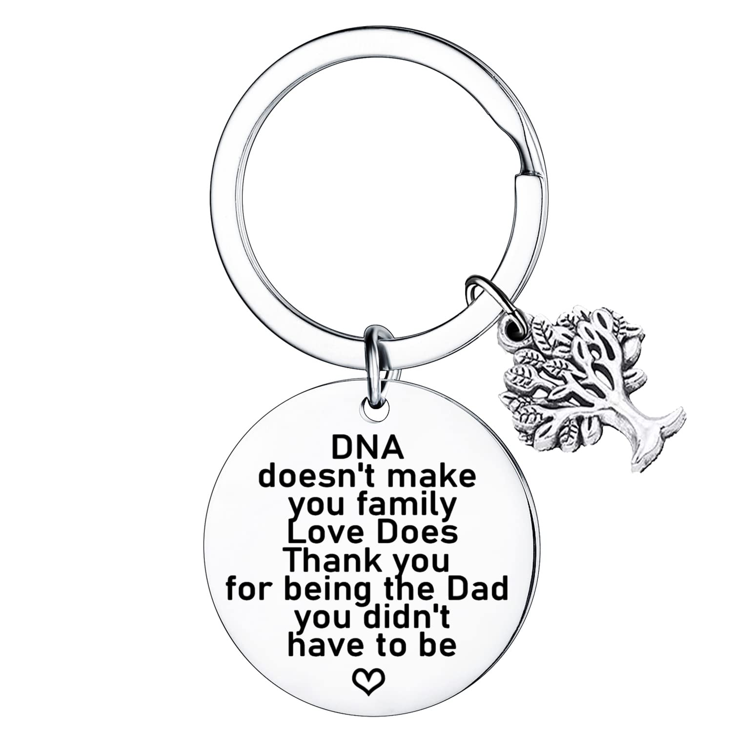 Nimteve Step Dad Keyring Father's Day Gifts for Stepdad Birthday Keyring Gift for Stepdad Stepfather from Daughter Son Birthday Gift for Step Dad Thank You Gifts For Dad Keychain Step Dad in Law