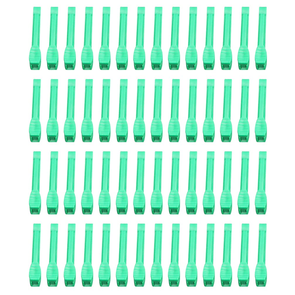 100Pcs Umbilical Cord Clips Disposable Umbilical Cord Clamps Whelping Kit Supplies for Puppy Kittens Cow Livestock Sheep Light Green