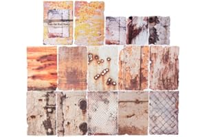 Embossed Industrial Rust Decorative Paper Non Adhesive Sheets for Journal Scrapbook DIY Background Decorative Craft Paper