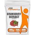 BulkSupplements.com Cranberry Extract Powder - Cranberry Supplements for Women & Men, Cranberry Extract 500mg - Vegan & Gluten Free, 500mg per Serving, 500g (1.1 lbs) (Pack of 1)