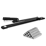 Deli Long Reach Stapler with 1000 Staples, 20 Sheet