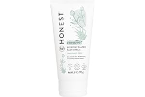 The Honest Company Hypoallergenic Diaper Rash Cream | Moisturizing + Calming Zinc Oxide Ointment | NEA Recognized, Cruelty Free | Value Size, 6 oz