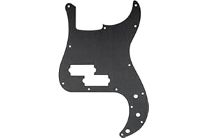 Musiclily Ultra 13 Holes Anodized Aluminum P-Bass Pickguard for American Fender Standard Precision Bass, Black