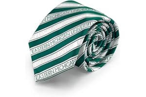 Fan Frenzy Gifts Men's Striped Tie Officially Licensed University Tie | NCAA Sports Ties for Men | Made of Microfiber