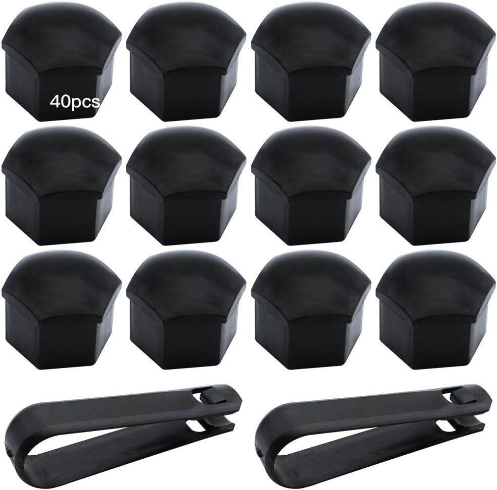 40 Pieces Wheel Nut Cap T39 17mm Hex Wheel Bolt Nut Cap Covers with