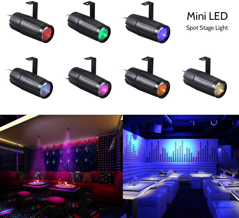 Projecteur LED Pin Spot Lixada - Effets Lumière DJ RGBW - Télécommande RF - Pour Soirées Et Clubs