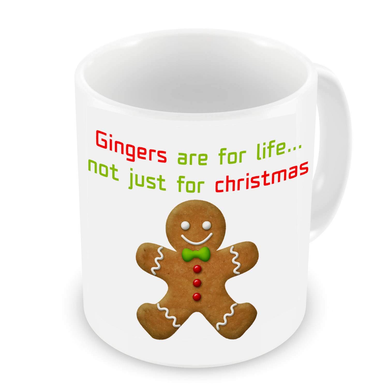 GrassVillage Funny Redhead Mug – Gingers are for Life Not Just for Christmas – Sarcastic Gift for Ginger Friends, Coworkers, Him or Her – Xmas, Birthday, Secret Santa – 11oz Ceramic Coffee Cup