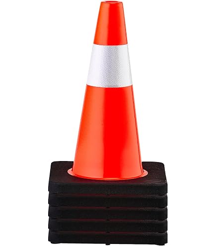 Cônes De Sécurité Routière Ultra-résistants - Lot De 8 - 18 Pouces - Idéal Pour Chantiers, événements Ou Sécurisation