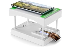 Rybozen Mobile Film and Slide Scanner, Film to JPEG，Converts 35mm Slides & Negatives into Digital Photos with Your Smartphone Camera, LED Lighted Illuminated Viewing,Foldable