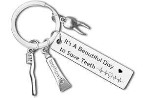 DABIHU Dentist Gifts Dentist Keychain Gifts for Men Women Funny Dental Hygienist Gifts Dentist Assistant Jewelry Keyring Dentist Graduation Gift Dental Student Gift Nurse Dentist Office Orthodontist Gift