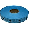 The Ticket Gurus-roll of 2000 Blue Star Tickets Single Roll Consecutively Numbered Raffle Tickets