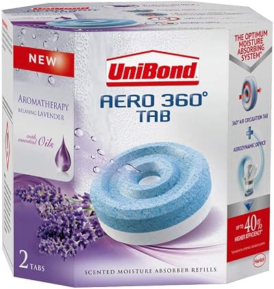 UniBond AERO 360° Lavender Refill Tabs - Moisture & Odour Absorber Twin Pack