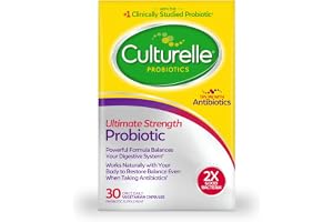 Culturelle Ultimate Strength Probiotic for Men and Women, Most Clinically Studied Probiotic Strain, 20 Billion CFUs, Supports