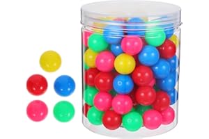 VILLFUL 100pcs Colorful Plastic Hollow Balls for Stem Montessori Preschool Learning Lightweight Sorting and