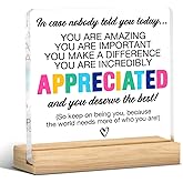 Thank You Appreciation Gifts for Colleague Coworker Boss Teacher, Inspirational Gifts for Women Men, Affirmation Gifts You Are Incredibly Appreciated Acrylic Desk Sign Decor
