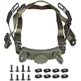 JFFCESTORE Adjustable Head Size Helmet Chin Strap System Accessory Adjustable Nape Suspension System with Bolts and Screws for Tactical Fast MICH IBH Airsoft Helmets