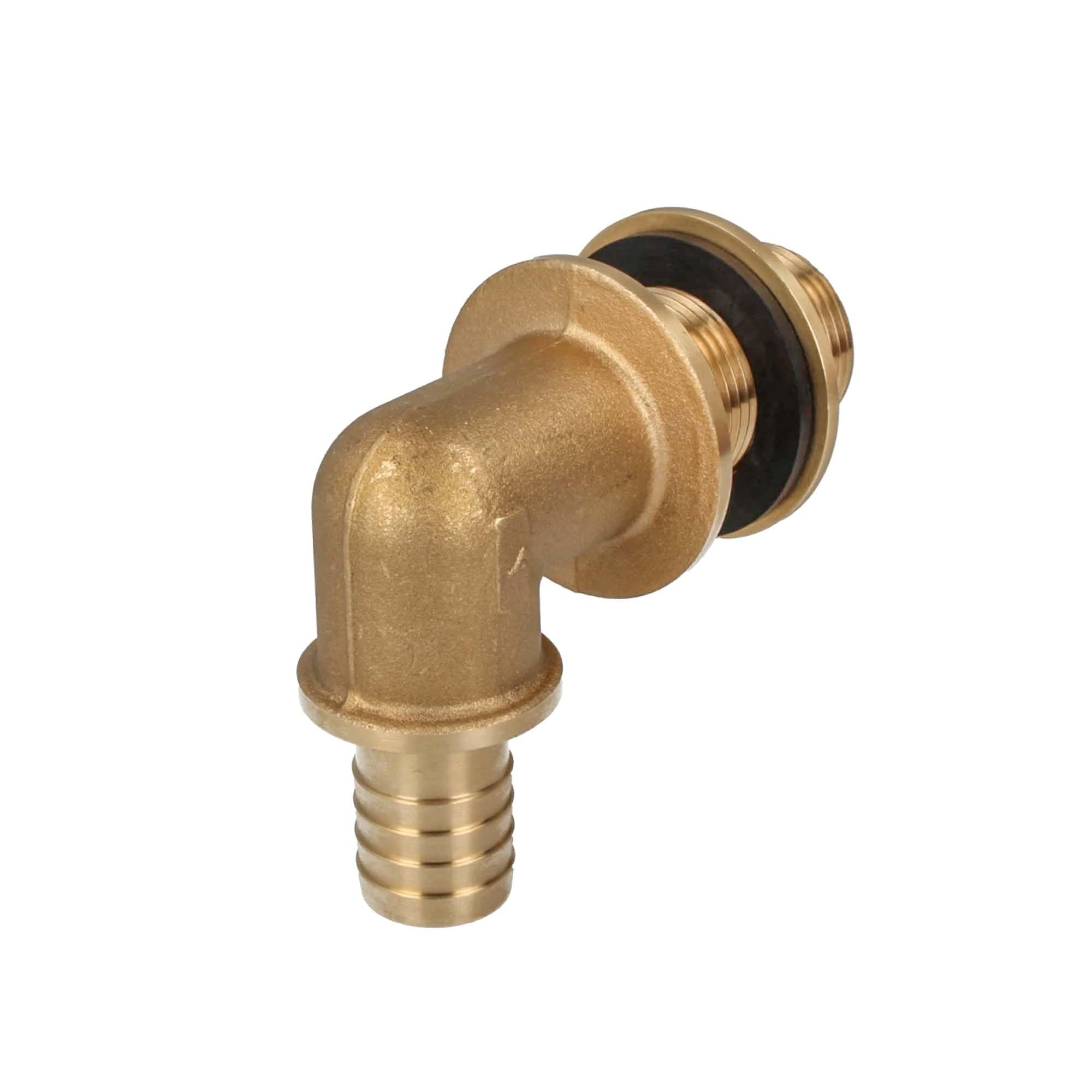 Tecuro brass tank fitting rain barrel connection 1 inch connector x hose connection 1 inch