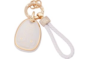 EKALA TPU Key Fob Cover with Keychain Lanyard Fit for Chevy Traverse Tahoe Suburban/GMC Yukon Acadia/Cadillac Escalade SRX/Buick Enclave/Saturn Outlook 5 Buttons Remote Control Key Fob Case (Chv-5R)