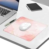 Giecy Gaming Mouse Pad Pink Marble 24 x 20 cm Durable Stitched Edges view 2
