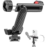 ATUMTEK Phone Tripod Mount, Universal Smartphone Mount Adapter with 2 Cold Shoe and 1/4" Standard Screw, 360° Rotates and 180