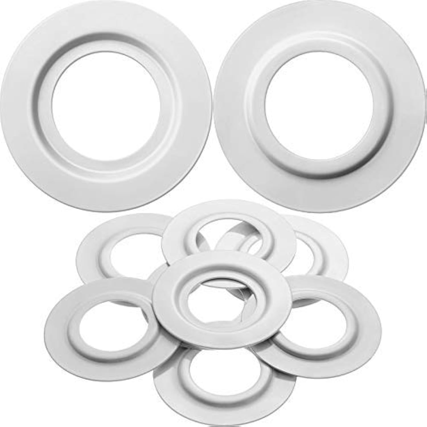 8 Pieces Metal Lamp Shade Reducer Ring for ES/E27 to BC/B22 Plate Light Fitting Lampshade Washer Adaptor Converter(White)