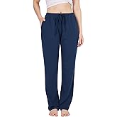 BAMBOO COOL Women Pajama Pants Comfy Lounge Sleep Bottoms, Casual Pj Pants with Pockets and Stretch Drawstring