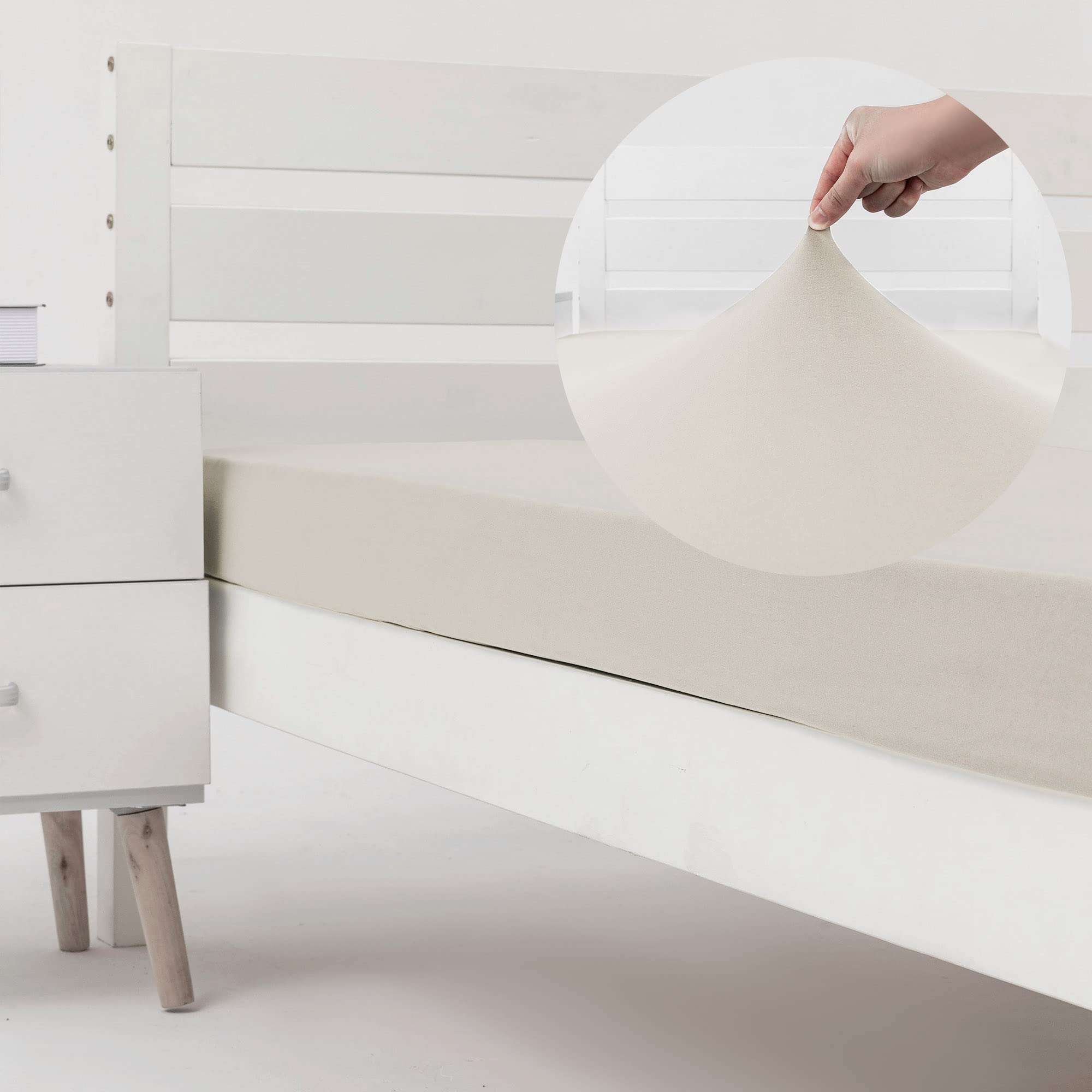 Cot Size Fitted Sheet Only - 4-Way Stretch Jersey