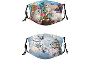 PPFINE Cat face Mask Women Lovely Cloth Face Mask Mens Mask Washables Reusable Funny Adults Mask