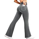 DemonQueen Women's Flare Yoga Pants，High Waisted Tummy Control Fitness Yoga Pants，Bootcut Pants for Women