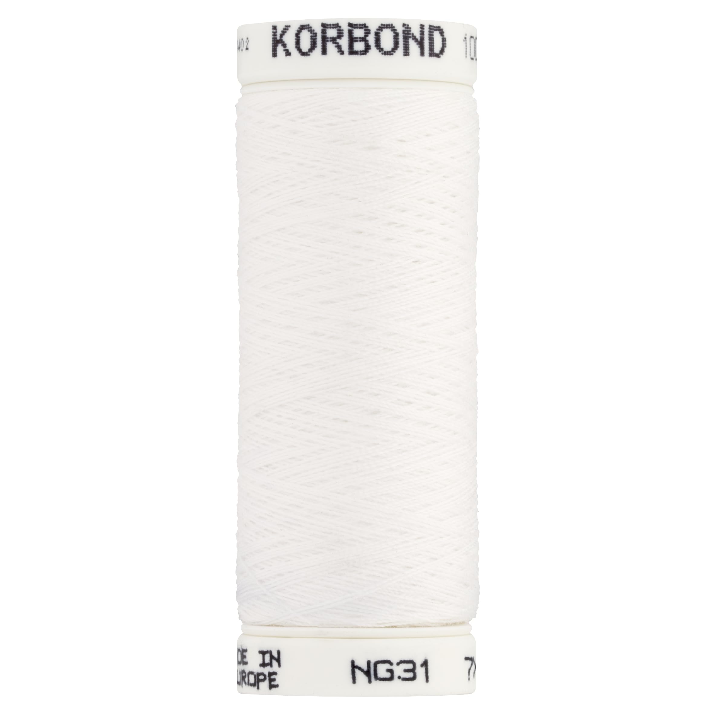 KORBOND Polyester All Purpose Thread – 500m Total – White - 5 x 100m Reels for Hand and Machine Sewing