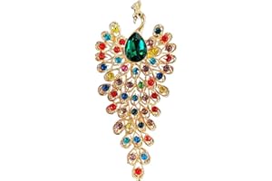 AYUOKER Women's Animal Brooch Crystal Peacock Women's Pins Vintage Fashion Peacock Shape Brooch Birthday Thanksgiving Valentine's Day Wedding Bridesmaid Jewelry Gift