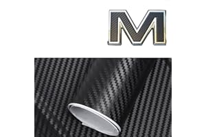 XYC Compatible with GMC Yukon, Sierra, Denali, Acadia, Terrain Front or Rear Emblem Overlay Carbon Fiber Vinyl Decal Wrap GMC