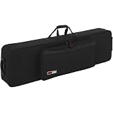 Gator Cases Lightweight Keyboard Case with Pull Handle and Wheels, Fits Slim 76-Note Keyboards (GK-76-SLIM)