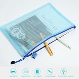 Vicloon A6 Zip Lock Mesh Document Bags 20Pcs Multicolor Clear PVC File Wallets view 3
