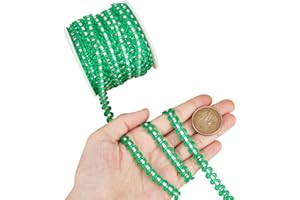 CABODYALS 27 Yards Dark Green Metallic Braid Lace Trim Ribbon Silver Gimp Braided Trim Woven Rick Rack Wave Upholstery Trimming Bulk for Sewing Making Craft Gift Wrapping Curtain Wedding Choker Supply