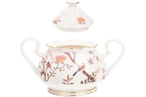 CONGARTENO Ceramic Sugar Bowl with Handle 280ml Lightweight and Easy to Store Practical Sugar Container