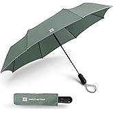 Weatherman Umbrella - Premium Small Compact Mini Umbrellas for Traveling - Windproof Umbrellaas Resists Up to 45 MPH Winds - Traveling Umbrellasa for Rain, Wind, Purse, Pocket, Backpack, Car - Portable Travel Umbrellas Easy Auto Open Close w/ Strong Fiberglass Frame