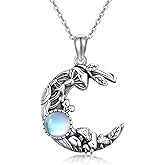 YAFEINI Sterling Silver Phoenix Necklace with Mushroom Pendant - Women's Jewelry Gift