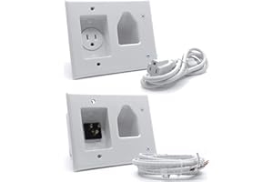 DATA COMM Electronics In-Wall Cable Management Kit: Advanced TV Cable Hider Wall Kit-Complete Low Voltage Cord Hider For Sleek Wall-Mounted TV Setup - DIY Cable Organizer, Kit Single Power Solution