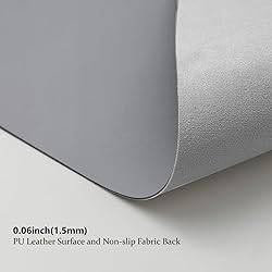 Leather Desk Mat - Non-Slip PU Desk Pad for Office