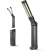 VCANPROTECTION Magnetic Rechargeable Work Light/Flashlight | Led, 1200LM, 9H Runtime, 360&deg; Rotation, 6 Modes, Waterproof, for Car Repairing, Mechanics, Emergency, Gifts for Men Dad Him