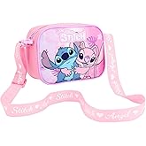 Disney Lilo & Stitch Angel Shoulder Purse – Girls Crossbody Handbag with Adjustable Strap – Official Cartoon Character Gift Accessory