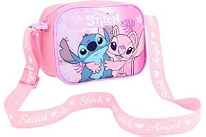 Disney Lilo & Stitch Angel Shoulder Purse – Girls Crossbody Handbag with Adjustable Strap – Official Cartoon Character Gift Accessory