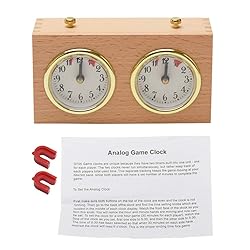 fayle Chess Clock Timer,Board Game Analog Wooden
