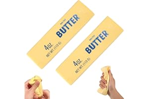 Butter Squeeze Stress Ball-2pcs, Slow Rebound Sensory Fidget Toy for Adults Teens, Realistic Butter Squishy for Anxiety Relie