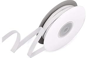 LYDIA'S DEAL Elastic Band 1/4 inch Wide 10 yd, Stretch Strap,High Elastic Cord, for Sewing Crafting DIY-White