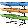 TPHUC Adjustable Kayak Storage Rack, Freestanding Sup Storage Stand, Weatherproof Canoe Holder, Heavy Duty Paddleboard Bracket, Surfboard Bracket for Indoor, Outdoor, Garage, Shed, Dock…